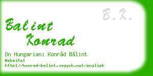 balint konrad business card