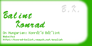 balint konrad business card